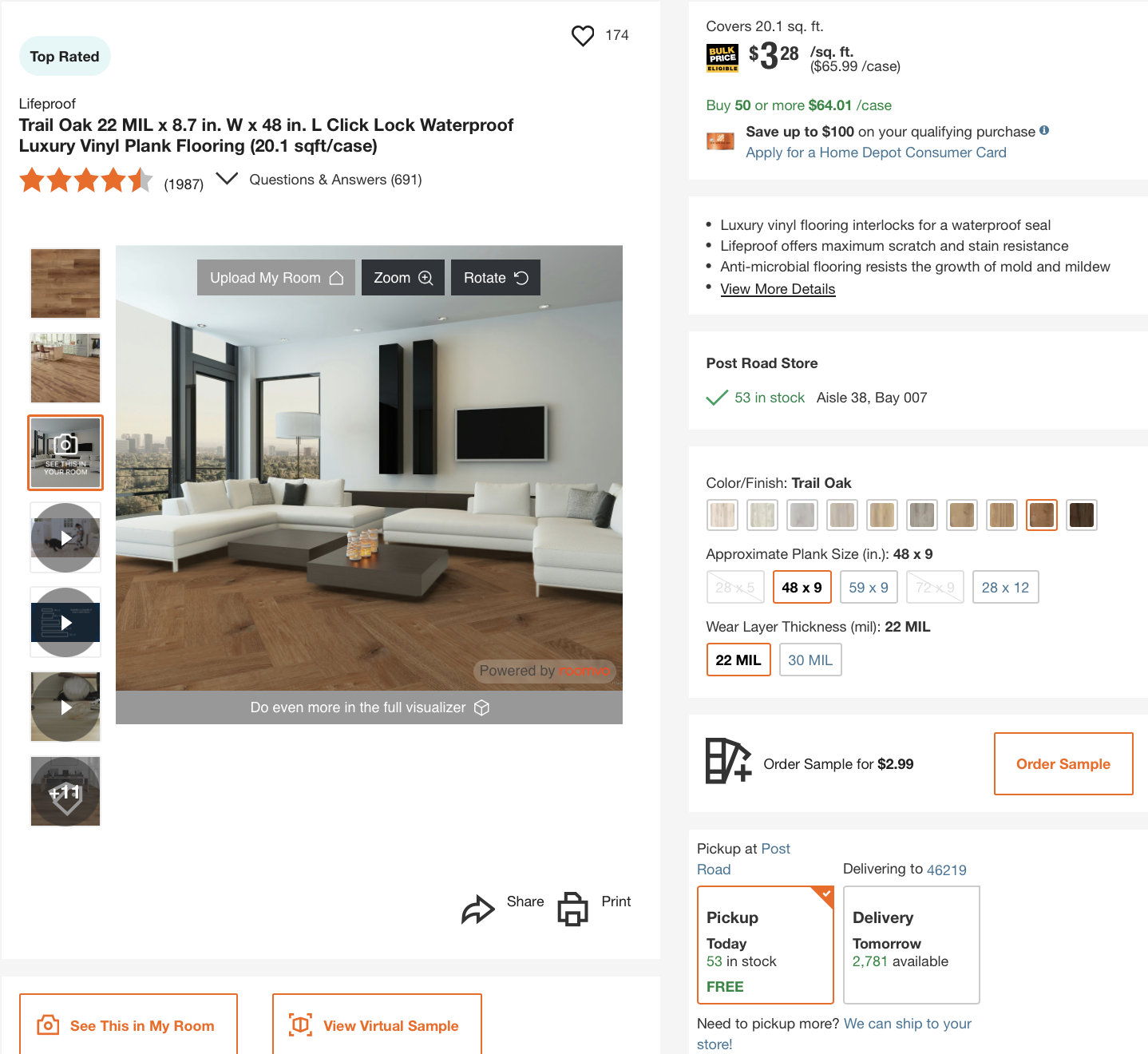 Luxury Vinyl Plank Product Image